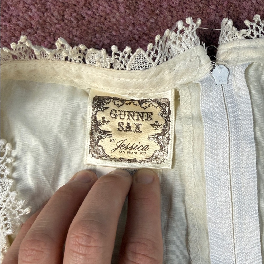 RARE GUNNE SAX VINTAGE DRESS MAXI WESTERN GOWN - Picture 6 of 12